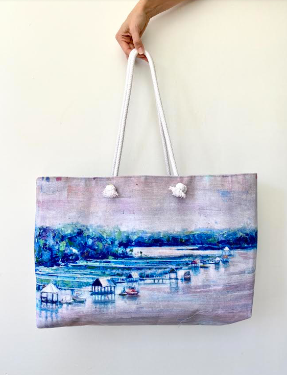 Printed Canvas Weekender Bag