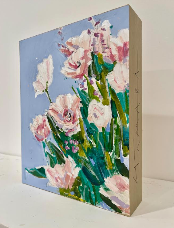 Periwinkle + Pink Blossoms | 8x10