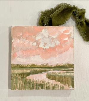 #3 Blush Marsh Ornament 4x4