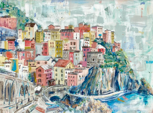 A Day In Cinque Terre Print on Canvas