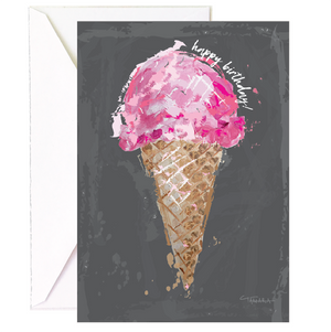 Ice Cream Cone Birthday - Single Card