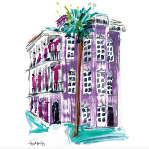 Purple Charleston House | 9" x 12" on Paper