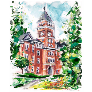 Limited Edition Matted Print - Clemson Tillman Hall