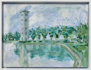 Framed Furman Bell Tower | 9" x 12"