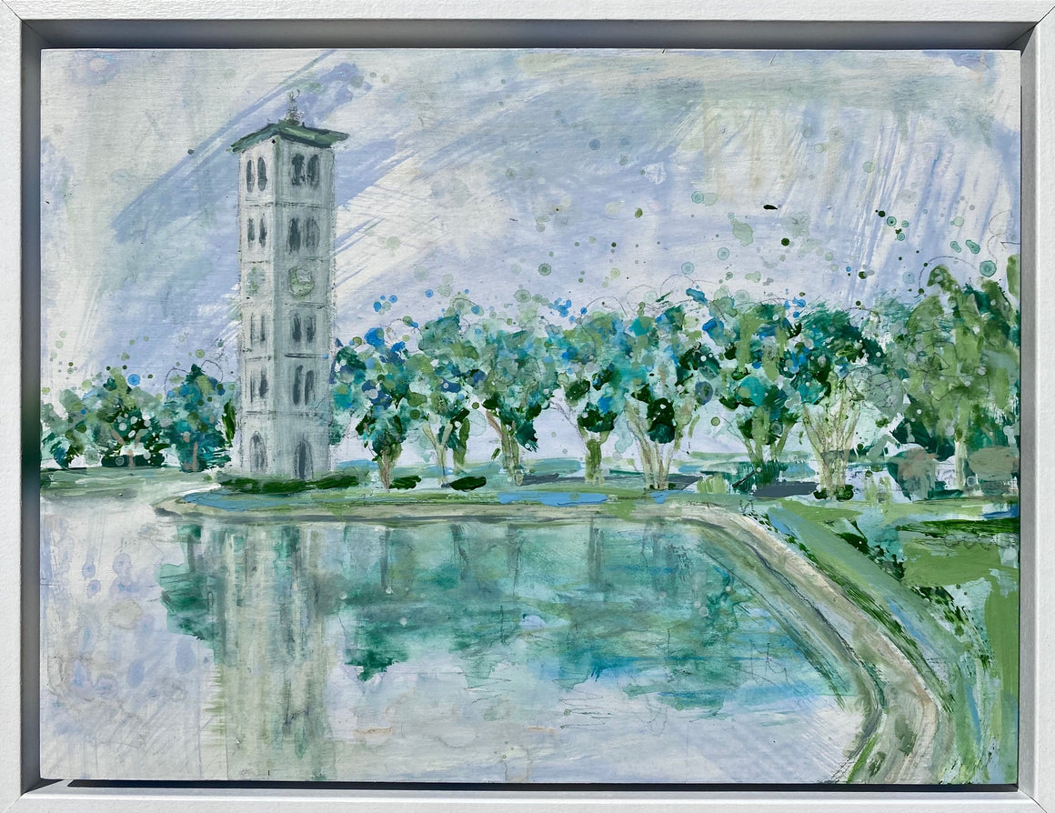 Framed Furman Bell Tower | 9" x 12"