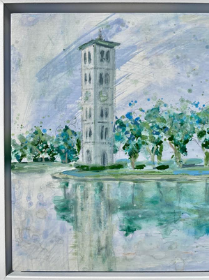 Framed Furman Bell Tower | 9" x 12"