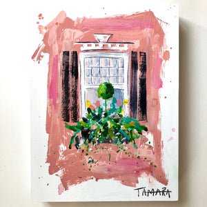 Window Study on Wood no. 1 | 9" x 12"