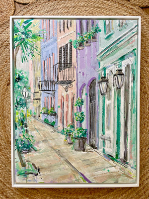 Rainbow Row II (Framed) | 18x24