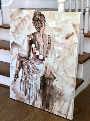 She Blooms In Rose Gold Print on Canvas