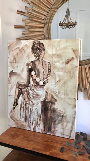She Blooms In Rose Gold Print on Canvas