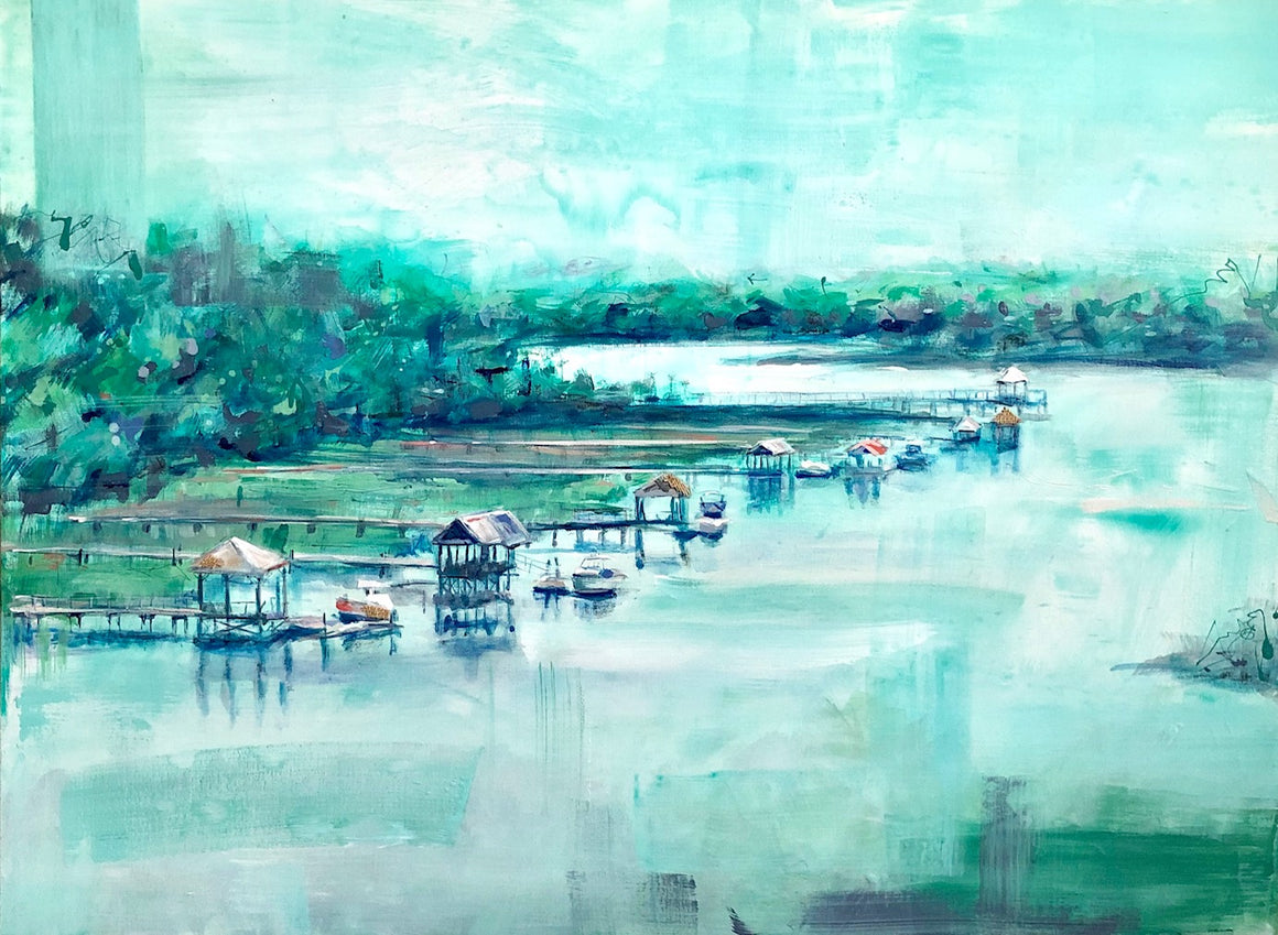 Watercolored Haven | 36" x 48"