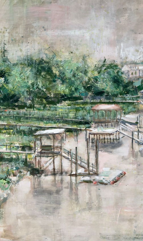 Lead Me Beside Still Waters  | 36" x 36"