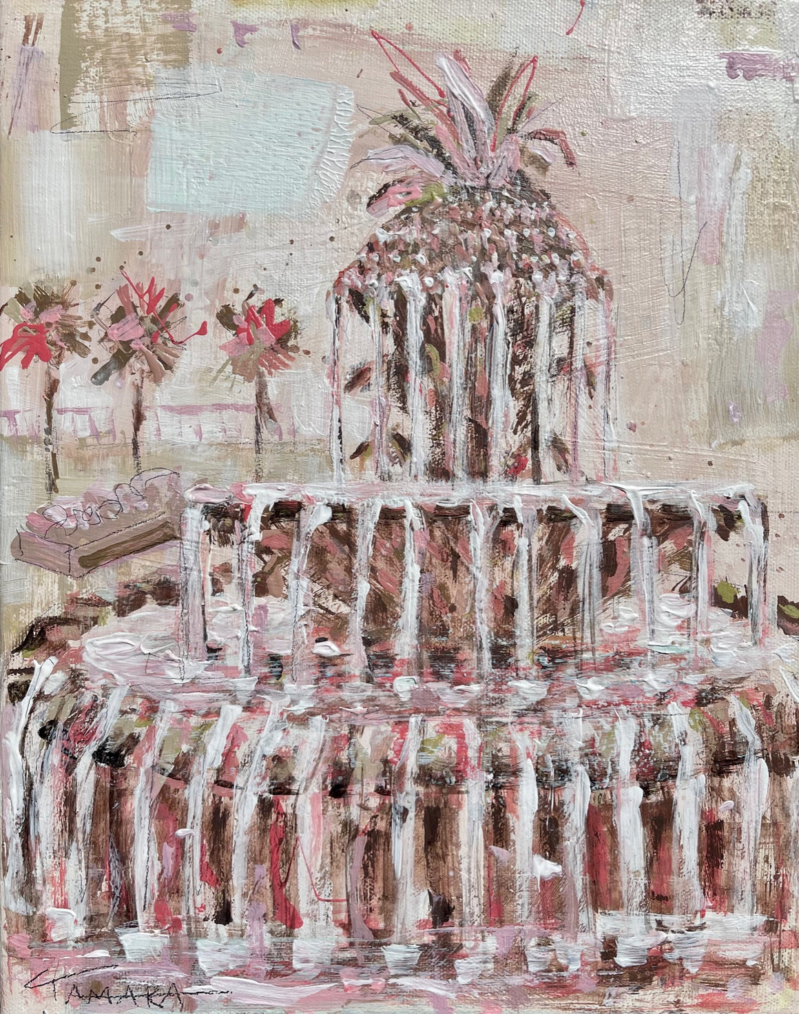 Pineapple Fountain - Cozy Palette | 11x14