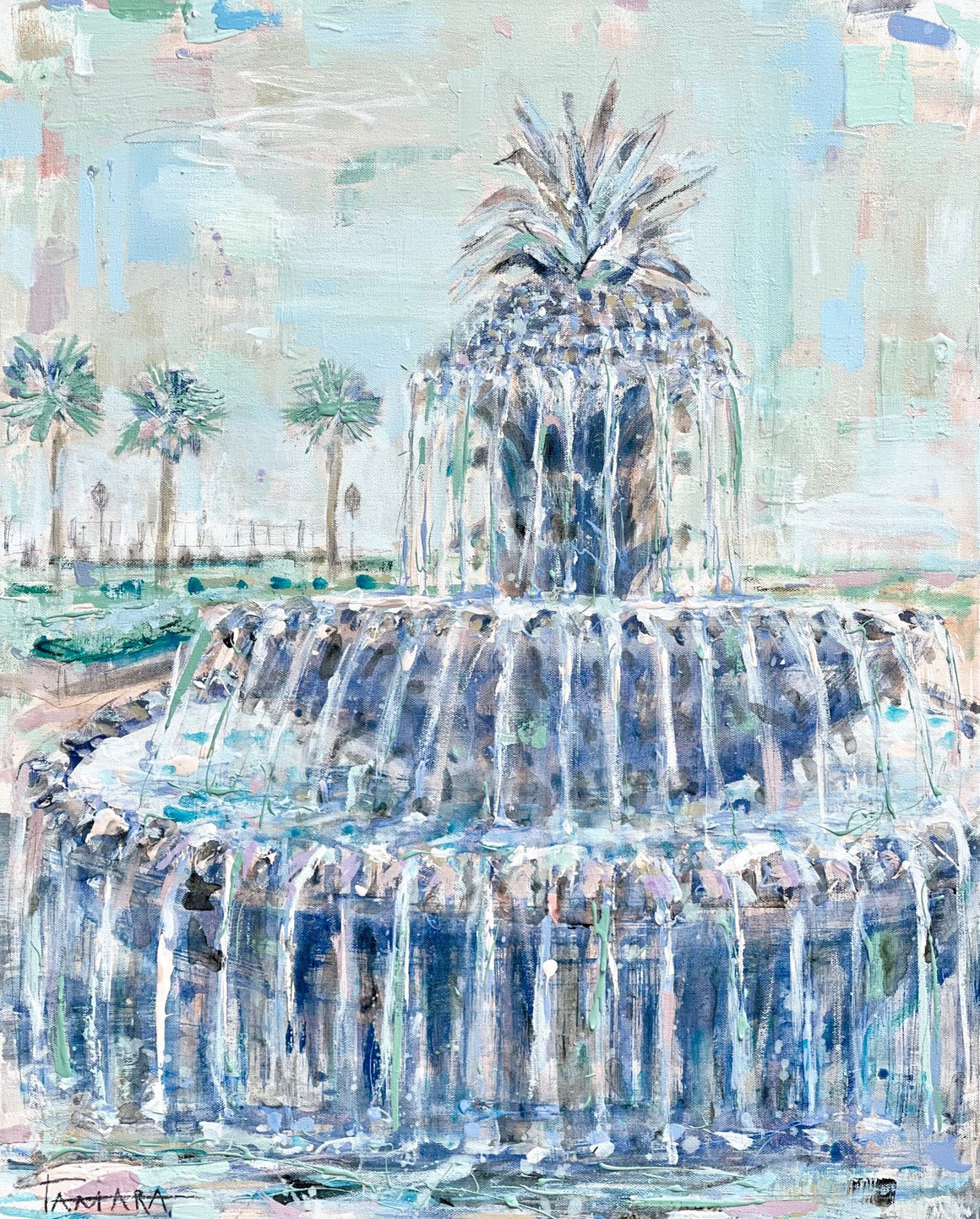Pineapple Fountain - Calm Palette | 24x30