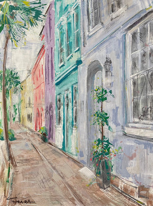 Rainbow Row I (Framed) | 18x24