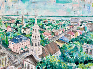 Rooftops Over Charleston | 36x48