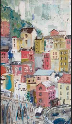 A Day In Cinque Terre Print on Canvas