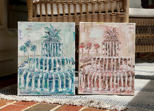 Pineapple Fountain - Cool Palette | 11x14