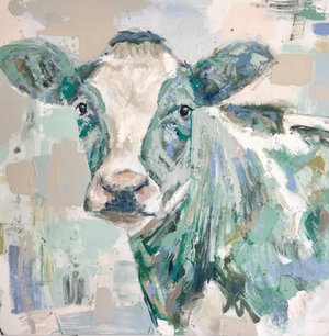 Hay There Cow Print | 18x18