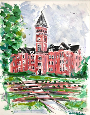 Clemson Tillman Hall Study 1 | 9" x 12" on Paper