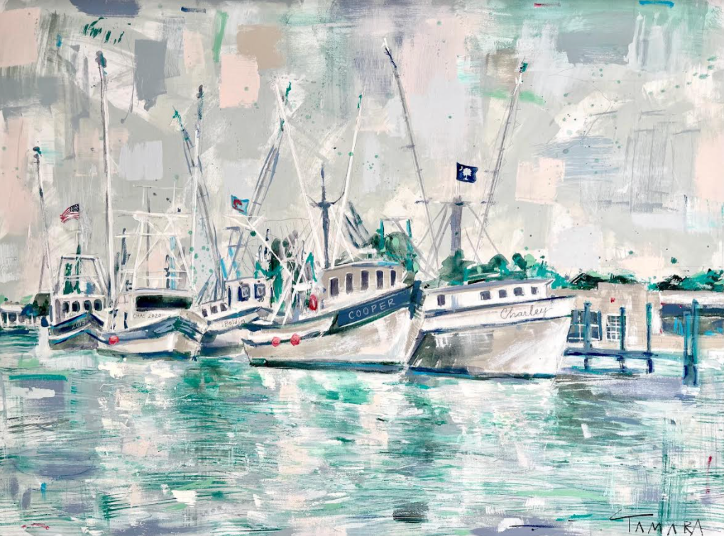 Shem Creek Passersby | 36x48