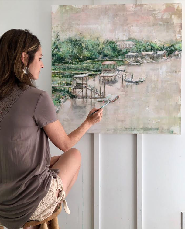 Lead Me Beside Still Waters  | 36" x 36"