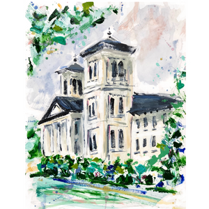 Limited Edition Matted Print - Wofford Main Building
