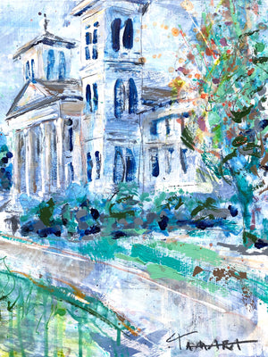 Wofford Old Main in the Fall | 18" x 18"