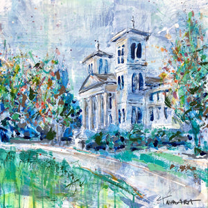 Wofford Old Main in the Fall | 18" x 18"